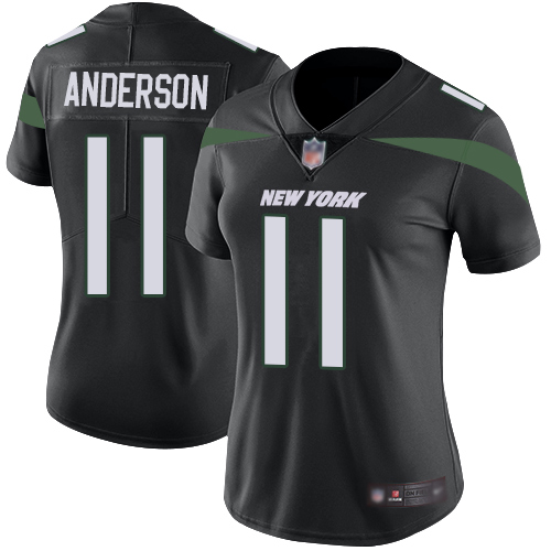 New York Jets Limited Black Women Robby Anderson Alternate Jersey NFL Football #11 Vapor Untouchable->youth nfl jersey->Youth Jersey